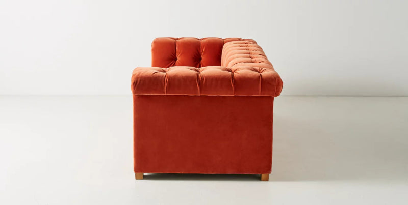 Designer Handmade Orange Sofa Sofa - Bone Inlay Furnitures