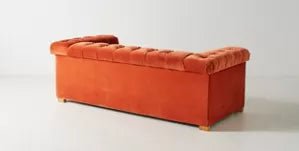 Designer Handmade Orange Sofa Sofa - Bone Inlay Furnitures