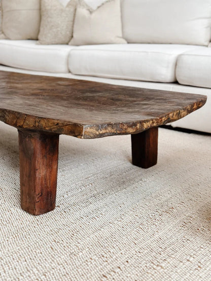 Designer Slab Live Edge Coffee Table Coffee Table - Bone Inlay Furnitures