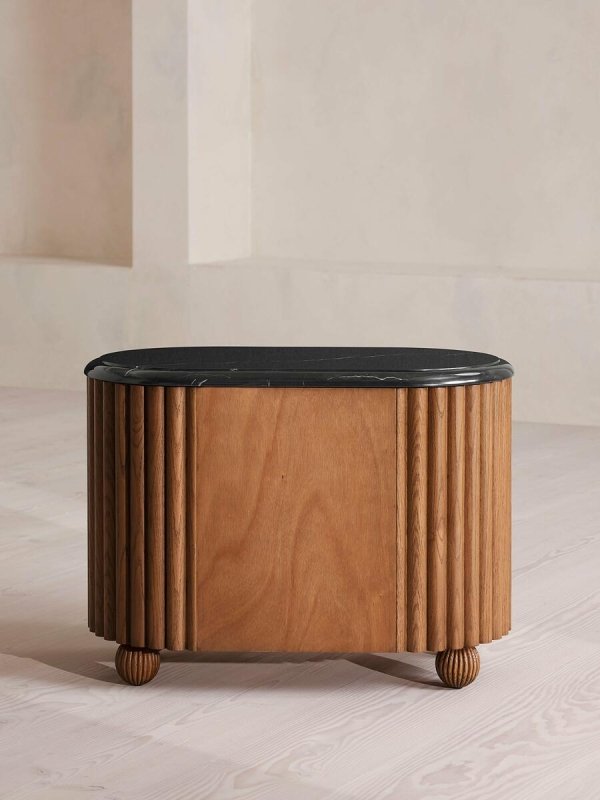 Designer Solid Wooden Bedside Nightstand Table Nightstand - Bone Inlay Furnitures