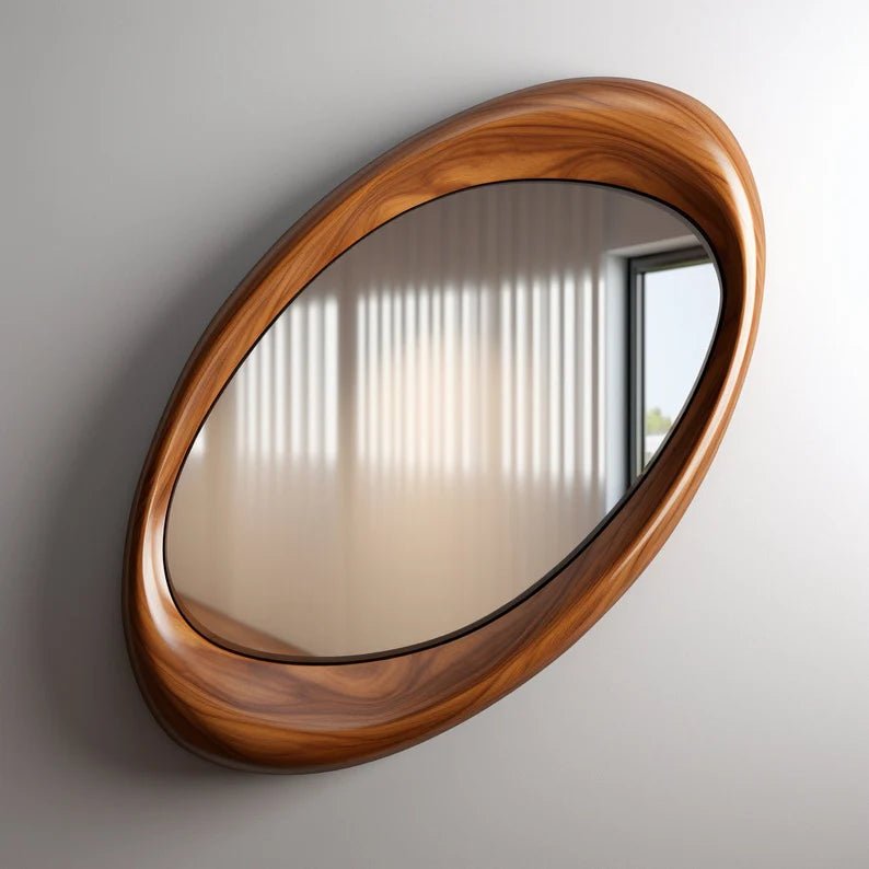 Designer Wooden Frame Mirror mirror frame - Bone Inlay Furnitures