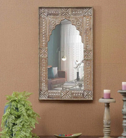 Hand Carved Wall Mirror Frame mirror frame - Bone Inlay Furnitures