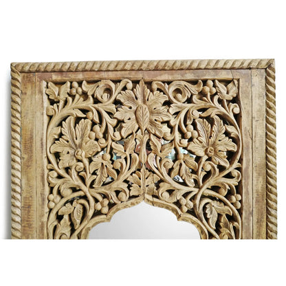 Hand Carved Wood Window Facade Mirror mirror frame - Bone Inlay Furnitures