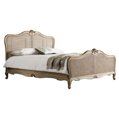 Hand Carved Wooden Traditional French Design Bed Beds & Bed Frames - Bone Inlay Furnitures