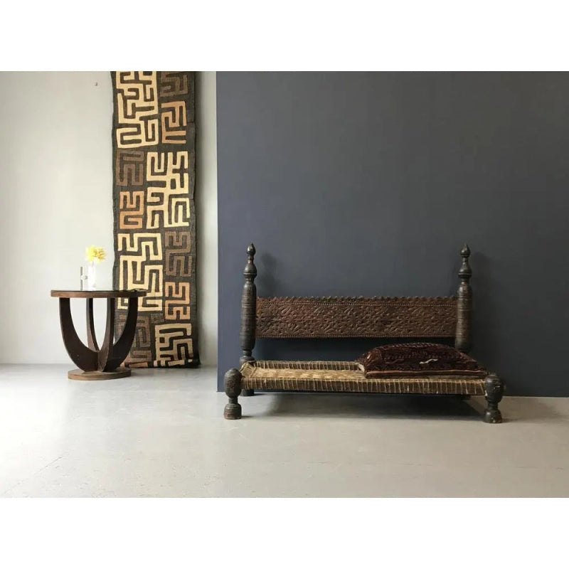 Hand Carved Wooden Vintage Sofa Bench bench - Bone Inlay Furnitures