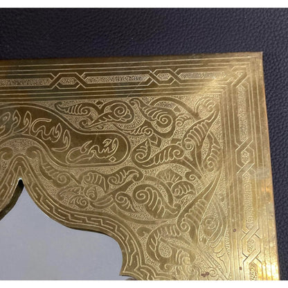 Hand Embossed Metal Brass Wall Mirror Frame mirror frame - Bone Inlay Furnitures