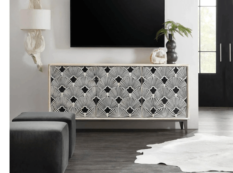 Handmade Bone Inlay Entertainment Unit | Hand Crafted Media Console Media Console - Bone Inlay Furnitures