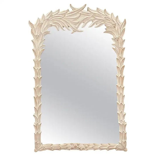 Handmade Carved Style Frond Indian Mirror mirror frame - Bone Inlay Furnitures