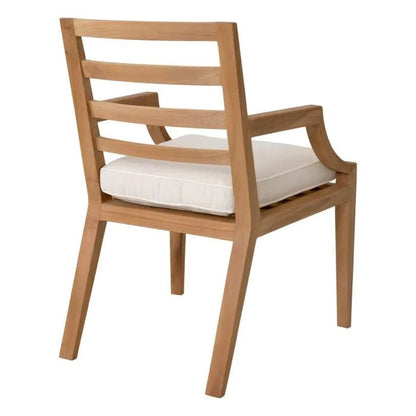 Handmade Designer Natural Color Arm Outdoor Dining Chair Dining Chair - Bone Inlay Furnitures