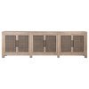 Handmade Designer Natural Color Wooden Six Door Sideboard Buffet Buffet & Sideboard - Bone Inlay Furnitures