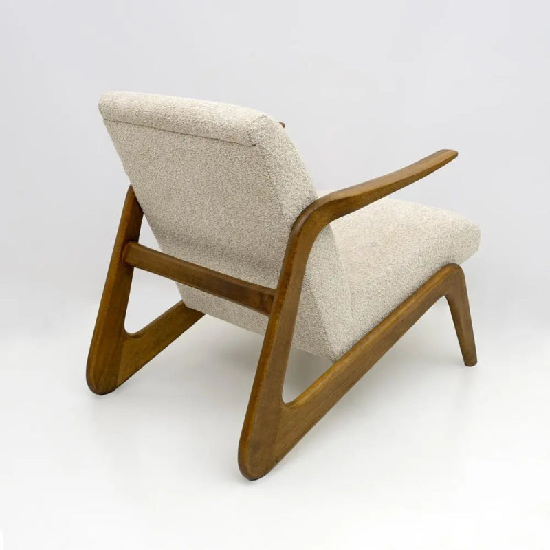 Handmade Mid - Century Modern Italian Boucle Lounge Chairs Chair - Bone Inlay Furnitures