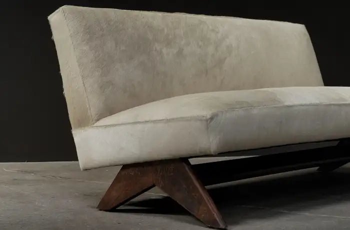 Handmade Pierre Jeanneret Fireside Sofa Sofa - Bone Inlay Furnitures