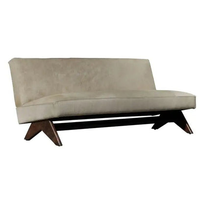 Handmade Pierre Jeanneret Fireside Sofa Sofa - Bone Inlay Furnitures