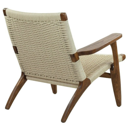 Modern Danish design Coastal Lounge Chair | Japandi Outdoor Patio Lounge Arm Chair by Hans Wegner Chair - Bone Inlay Furnitures