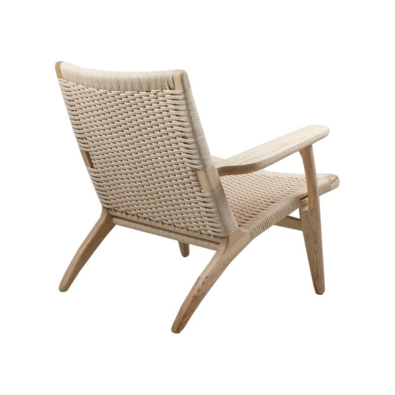 Modern Danish design Coastal Lounge Chair | Japandi Outdoor Patio Lounge Arm Chair by Hans Wegner Chair - Bone Inlay Furnitures