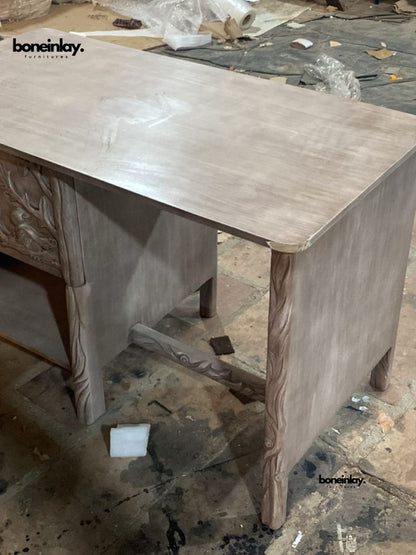 Custom Hand carved wooden desk