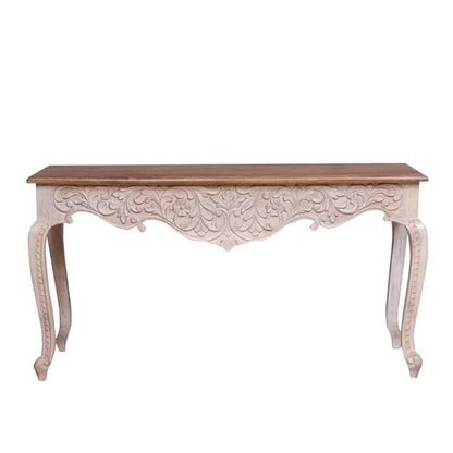 Hand-carved Antique Console Table | Handmade Solid Wooden Work Desk console table - Bone Inlay Furnitures